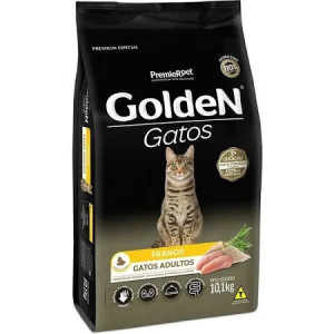 Ração Premier Pet Golden Gatos Adultos Sabor Frango 10,1Kg